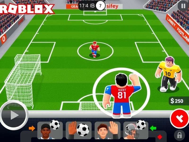 Ultimate Football Roblox gameplay screenshot with codes and rewards