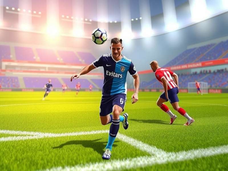 Ultimate Football Gameplay banner showing intense match action and Indian players celebrating