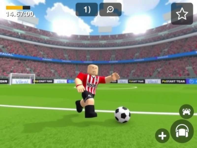 Ultimate Football Roblox gameplay showing football stadium and player avatars