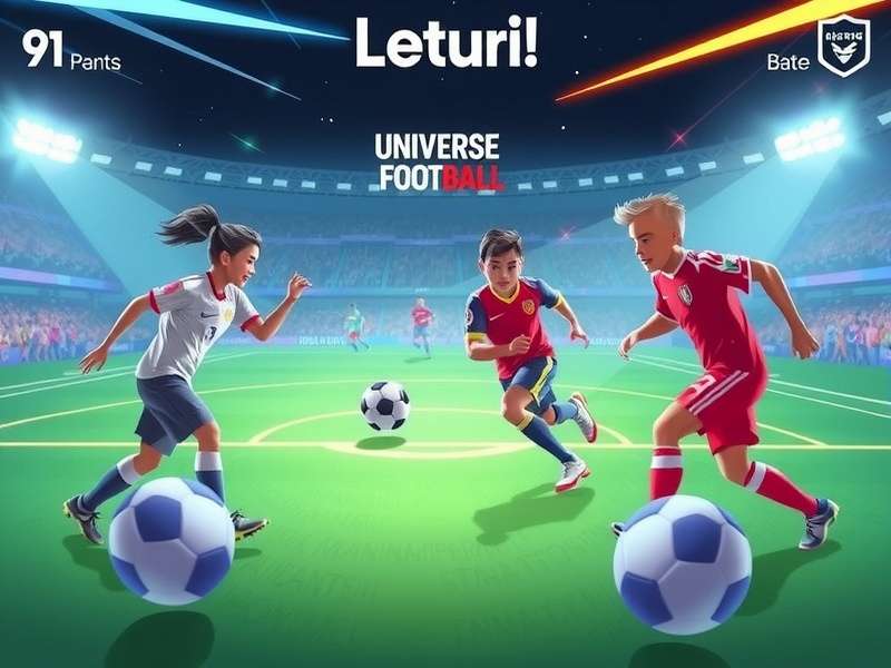 Ultimate Football game action scene with players competing on a digital pitch